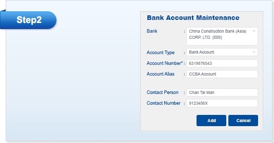Register CCB(Asia) account step 2
