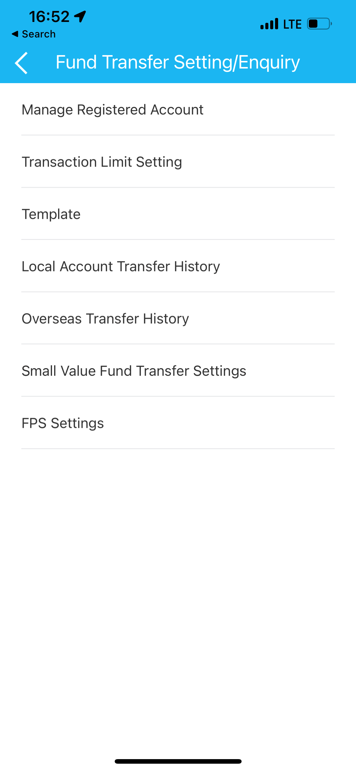 step 2, select 'small-value fund transfer settings' to register small-value fund transfer service and set up the daily transfer limit.