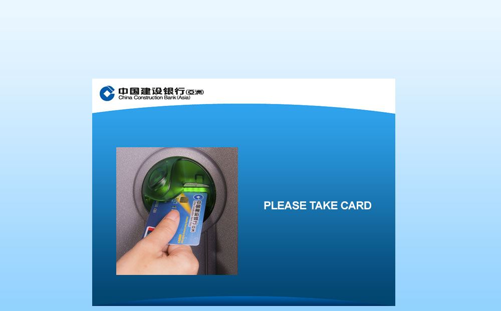 Take CCB (Asia) ATM Card or CCB (Asia) Credit Card