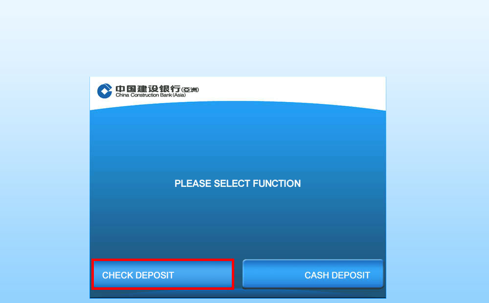 select 'check deposit'