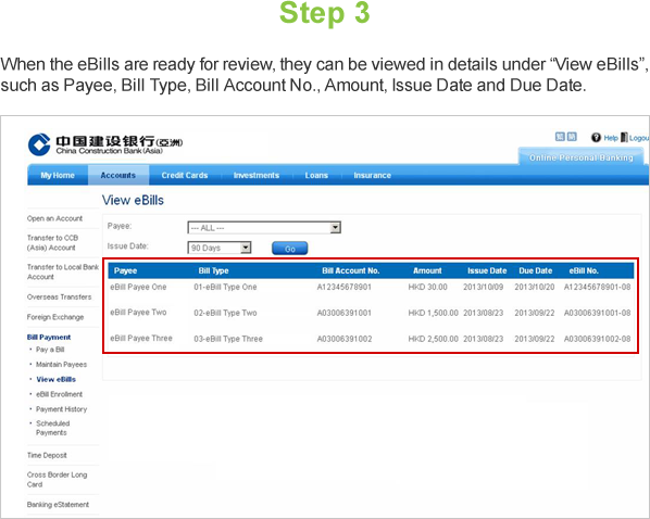 China Construction Bank Asia Electronic Bill Presentmentand